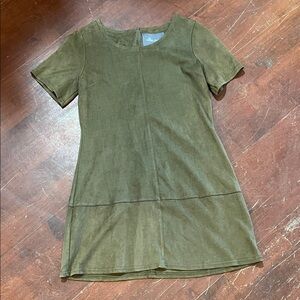 Paper Crane Faux Suede Dress